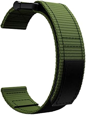 Bkuane Nylon Loop Watchband Strap for Garmin fenix 7 7x 6x 6 Pro 5x 5 Plus 3HR 935 Watch Smart Watch Hook משקל קל צמיד ארוג 26 22 ממ