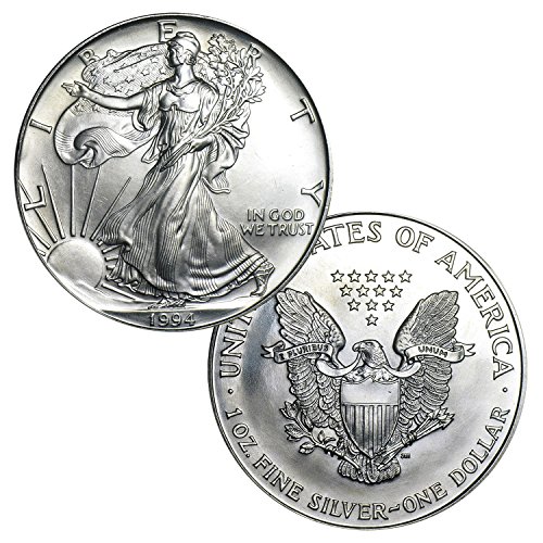 1994 American Silver Eagle $ 1 מבריק ללא מחזור