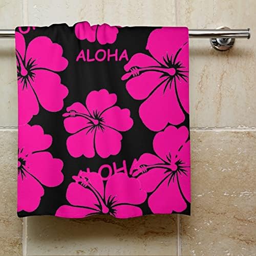 מגבות פרחי פרח הוואי מגבות פרימיום מגבות כביסה מטלית לשטוף למלון ספא וחדר אמבטיה