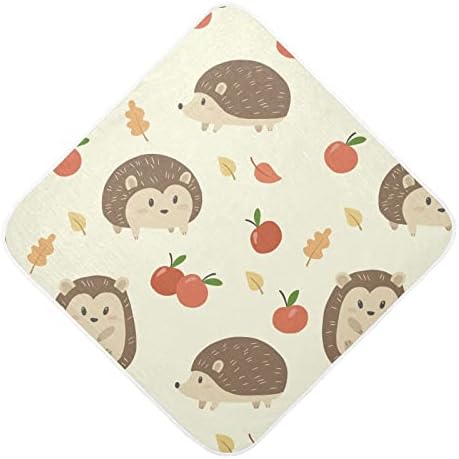 VVFELIXL מגבת ברדס לתינוקות קיפודים חמודים תפוחים סופגים מגבות לתינוקות כותנה מגבת רחצה רכה לתינוק, פעוט 30x30in בז '