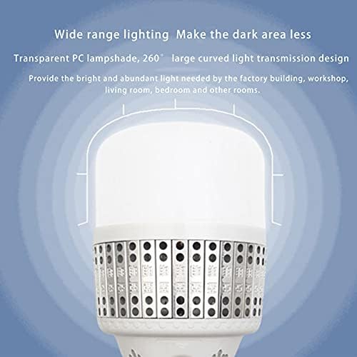 נורת בהירות גבוהה לד 80 וואט, שווה ערך 800 וואט, 6500 קראט אור לבן שאינו ניתן לעמעום חיסכון באנרגיה נורת תאורה ביתית, בסיס 27, 120 זווית קרן, 2 מארז