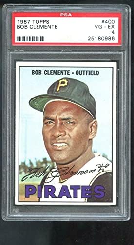 1967 Topps 400 Bob Clemente Roberto Clemente PSA 4 כרטיס בייסבול מדורג MLB - כרטיסי בייסבול סלידה