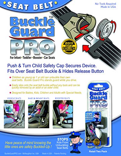 עטיפת כפתור חגורת הבטיחות של Buckle Guard Pro - עוזרת לשמור על ילדים ונוסעים נכים בבטחה! מרתיע אצבעות סקרנות ובטעות חגורות בטיחות מתפוגגות ברוב הרכבים