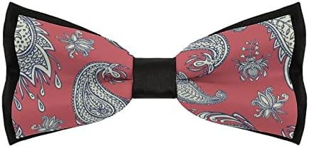 רטרו פייזלי גברים של מראש קשור עניבות פרפר מתכוונן מודפס חידוש עניבה