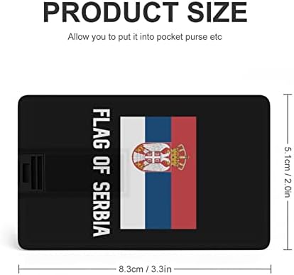 דגל כרטיס האשראי של סרביה USB פלאש פלאש מזכר מותאם אישית מקל כונן אחסון מפתח 64 גרם