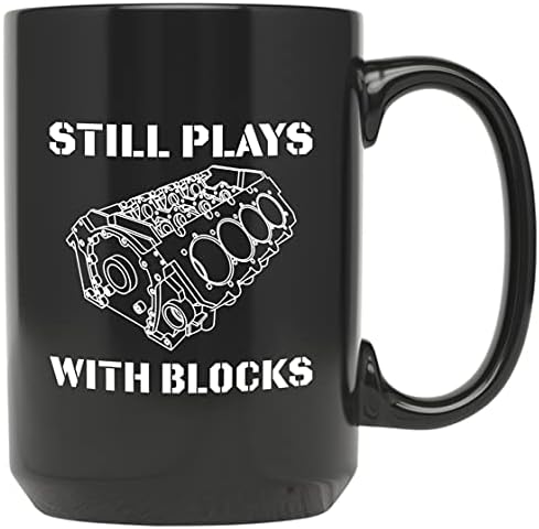 עדיין משחק עם בלוקים - מצחיק מכונאי רכב משאית חובב-15 עוז דו צדדי קפה תה ספל