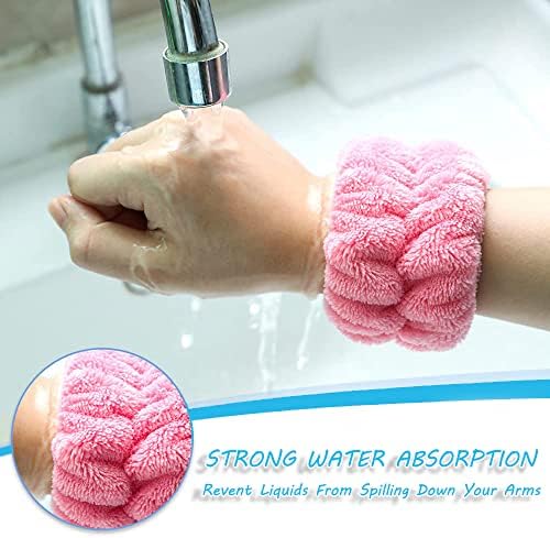 8 יחידות יד מגבות לשטוף להקות ספא פנים כביסה סרטי יד מיקרופייבר סרטי זיעת יד לשטוף זיעה להקות עבור נשים בנות ילדים