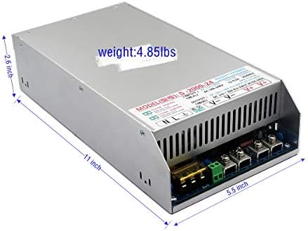 אספקת חשמל מיתוג Jingmaida 2000W עם PFC 110-240V AC AC ל- DC ספק כוח 24V 83AMP 2000W עבור טלוויזיה במעגל סגור, רדיו, פרויקט מחשב, נורות רצועת LED, מדפסת תלת מימד