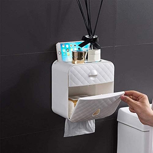 עמיד למים כפול נייר טואלט מחזיק תיבת רקמות מדף אמבטיה קיר רכוב נייר רול אחסון תיבת עבור טלפון