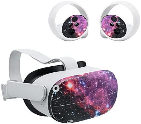 מדבקה לעור אוזניות ל- VR, עטיפת עור מדבקות כיסוי מגן של מקבזל עבור אוזניות ובקרים VR - גלקסיה