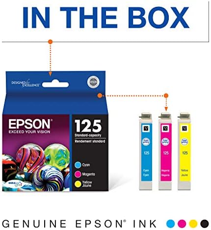 Epson T125520 Durabrite Ultra Color Pack Pack Compation Capator Capator Dif, Cyan, Magenta וצהוב