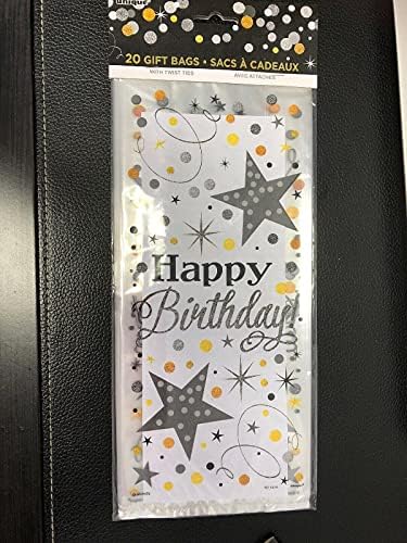 בלון נייר כסף עגול יום הולדת נוצץ ייחודי, 18 , שחור