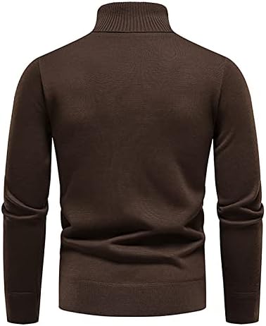 סוודרים גדולים וגבוהים של פדאסו לגברים, סוודר גברים סוודר צוואר גבוה בצבע אחיד סוודר תחתון דק