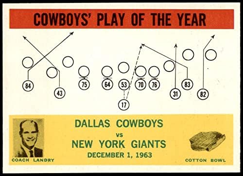 1964 פילדלפיה 56 דאלאס קאובויס משחק טום לנדרי דאלאס קאובויס NM/MT Cowboys Texas