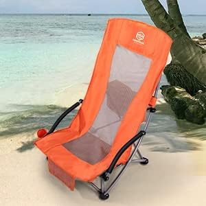 כיסא חוף חיצוני חיצוני קיפול כיסא חול רשת למבוגרים עם קירור, מחזיק גביע ותיק נשיאה לפסטיבל נסיעות קונצרט מדשאה קמפינג