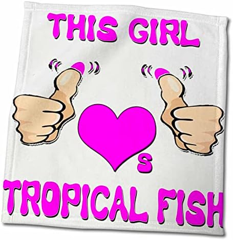 3 דרוז הילדה הזו אוהבת דגים טרופיים - מגבות
