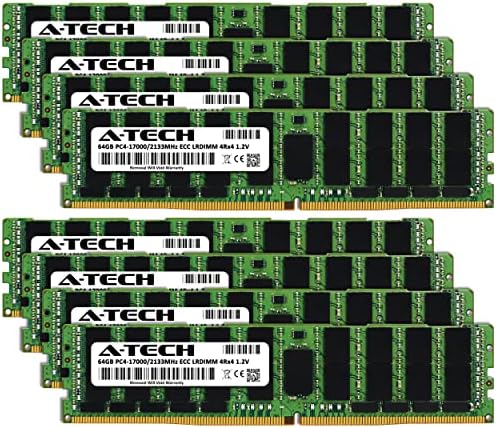 ערכת A-Tech 256GB 4RX4 PC4-17000 עומס מופחת ECC LRDIMM 288 פינים DDR4-2133 רבע זיכרון שרת רבע