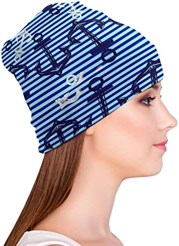 בייקוטואן כחול עוגן הדפסת כפת כובעי גברים נשים עם עיצובים גולגולת כובע