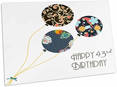 3drose Happy יום הולדת 43 - בלוני פרחים מסוגננים מודרניים. - כרית שולחן כרית הניבה מחצלות