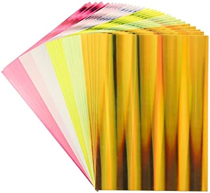 נייר קרטון הולוגרפי 250GSM A4 גודל 6 צבעים 30 גיליונות נייר דקורטיבי לכרטיס מתנה, ספר אלבום, עיצוב מסיבות חג, חינוך לבית הספר ומלאכה