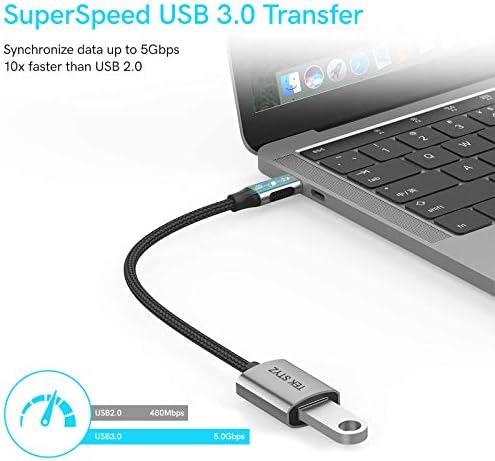 מתאם Tek Styz USB-C USB 3.0 תואם לכרטיסיית Lenovo שלך P11 Pro OTG Type-C/PD זכר USB 3.0 ממיר נקבה.
