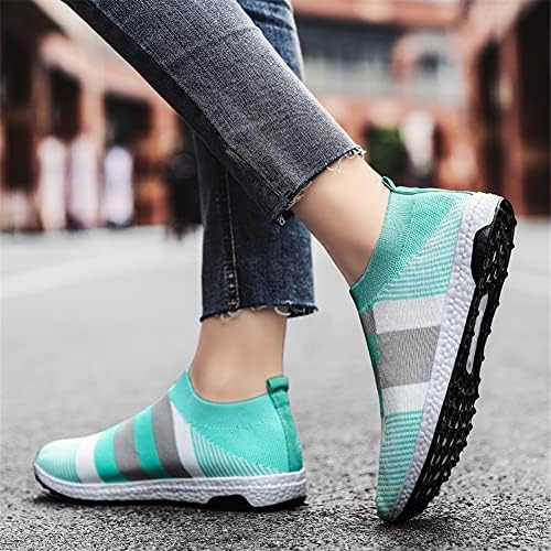 קטן נשים של רשת ללא תחרה סניקרס להחליק על קל משקל יציבות נעלי ריצה