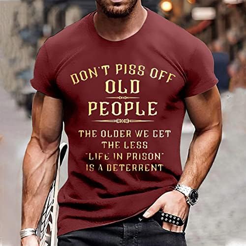 חולצות טי מצחיקות של דודובבי לגברים הדפס אותיות וינטג 'בקיץ