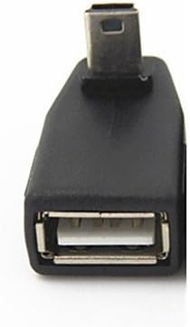 USB סוג A נקבה למיני USB זכר OTG 90 מתאם אודיו לרכב זוויתי