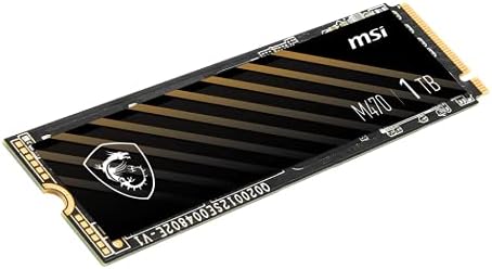 MSI M470 M.2 2280 1TB PCI-express 4.0 x4 NVME 1.3 3D NAND כונן מצב מוצק פנימי, צרור עם קירור קירור HT 2280 M.2 SSD CONT CONT CONTED DEDADED עם כרית תרמית סיליקון ל- PS5/PC-אדום