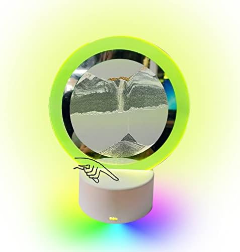 תלת מימד דינאמי חול תנועת נוזלים, אור לילה עם 7 צבעים ו -3 מצבים משתנים צבעים, סרגל LED אווירה RGB אווירה תאורה תאורה של הסביבה לקישוט החדר