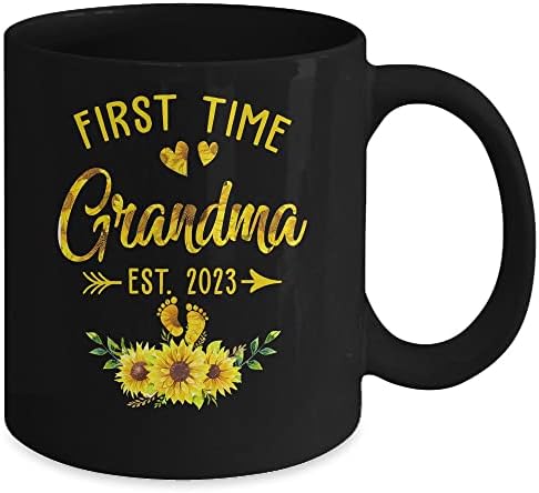 גדול קלאסי בפעם הראשונה סבתא אסט 2023 חמניות מקודמת לספל קפה סבתא 11 עוז שחור