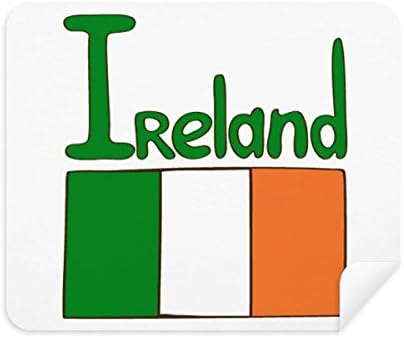 אירלנד לאומי דגל ירוק דפוס ניקוי בד מסך מנקה 2 יחידות זמש בד