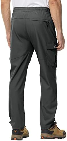 מכנסי מטען לטיולים בגברים Gopune מכנסי דיג קמפינג חיצוניים קלים משקל קלים