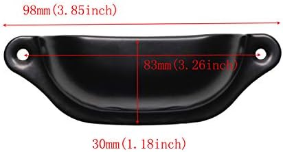 רק KXY בצורת קליפה עיצוב שחור עתיק מתכת מטבח, ידיות מושכות ידיות - 3 חומרת מגירת כוס כוס בגודל 7/8 אינץ '