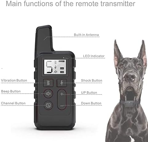 מאמן כלבים 1640ft שלט רחוק רטט הלם חשמלי אזהרה אטום מים מספק 3 מצבי אימונים