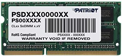 PATRIOT 1.35V 4GB DDR3 1600MHz PC3-12800 CL11 זיכרון SODIMM PSD34G1600L2S