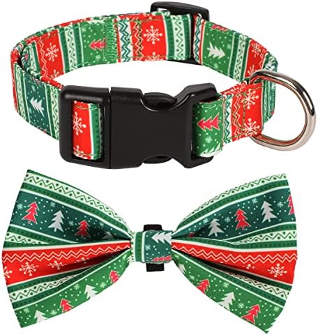 צווארון כלבים של עניבת חג המולד של Coomor