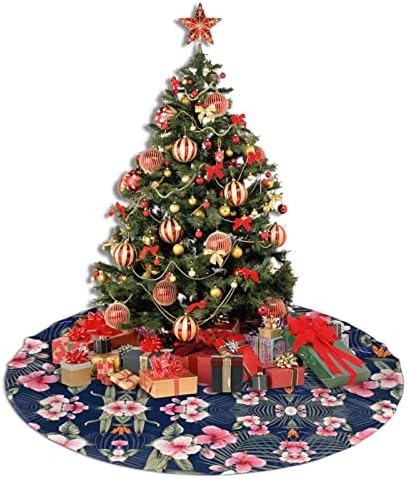 חצאית עץ חג המולד פרחוני חג המולד קטיפה חצאית עץ