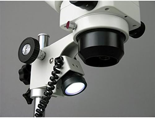 מיקרוסקופ זום סטריאו משקפת מקצועי של אמסקופ ש-2-הרץ, עיניות 5-פי, 10-פי ו-20-פי, הגדלה 5-פי 80, מטרת זום 1-פי 4, תאורת הלוגן עליונה ותחתונה, 110 וולט-120 וולט, כולל עדשת ברלו 0.5