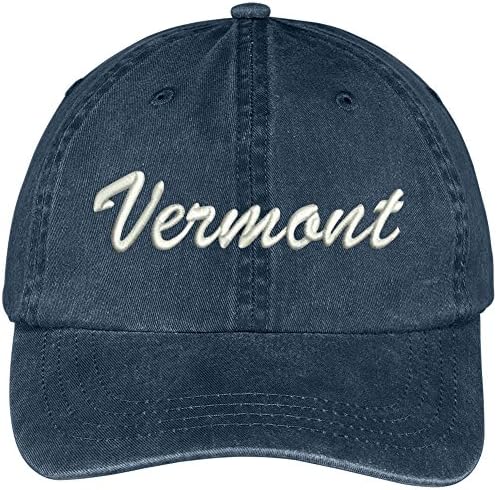 טרנדי הלבשה חנות ורמונט המדינה רקום נמוך פרופיל מתכוונן כותנה כובע
