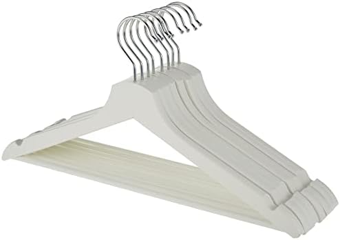 Ikea Bumerang 702.385.41 קולבי בגדי עץ, חבילה של 5, לבנה