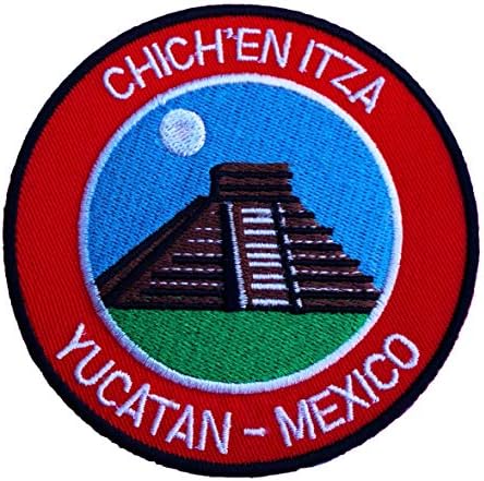Chichen Itza Yucatan מקסיקו טלאי ברזל רקום / תפור על Trekking Trekk