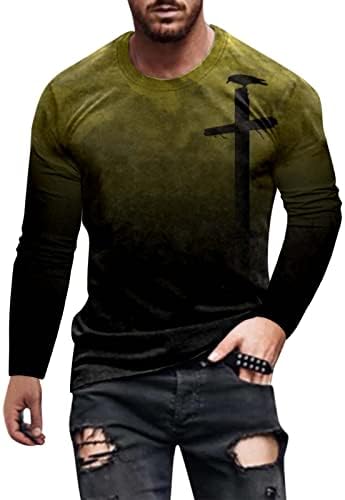 חולצות טריקו של שרוול ארוך xxbr לגברים, סתיו סתיו מודפס אימון שרירים אתלטי ספורט סיס