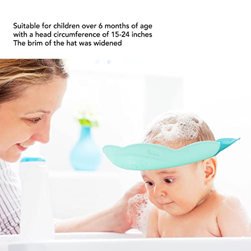ילדים שוטפים מגן שיער, מגן אמבטיה לתינוק אטום למים סיליקון אלסטי אלסטית שוליים מגן מקלחת מתכוונן לתינוק