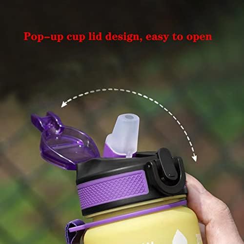 TERGY 3 Pack 30OZ בקבוק מים ספורט בקבוק מים מוטיבציוני עם יצרנית זמן BPA BPA חינם בקבוק כושר, חדר כושר וספורט חיצוני