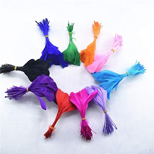 זמיהאלה 50-100 יחידות 15-20 סמ צבע רב נוצות אווז ארוכות קטנות נוצה טבעית לקישוט תכשיטי חתונה בעבודת יד