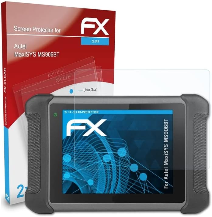 סרט הגנת המסך של Atfolix תואם למגן מסך MS906BT של Autel Ms906BT, סרט מגן אולטרה-ברור FX