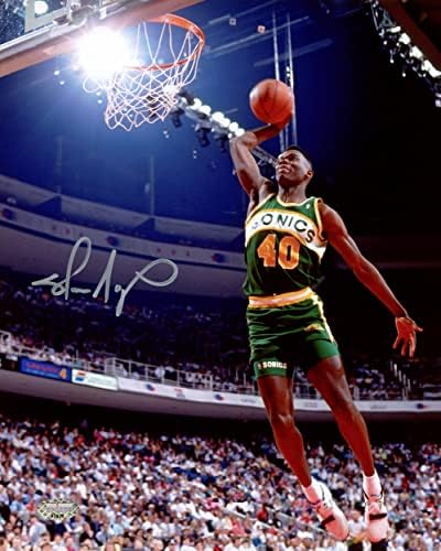 שון קמפ עם חתימה 8x10 צילום סיאטל סופרסון סלאם דאנק MCS HOLO מלאי 202438 - תמונות NBA עם חתימה