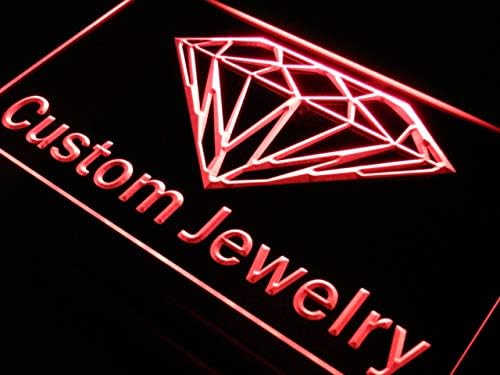 ADVPRO תכשיטים מותאמים אישית חנות יהלום LED שלט ניאון אדום 16X12 אינץ 'ST4S43-J377-R