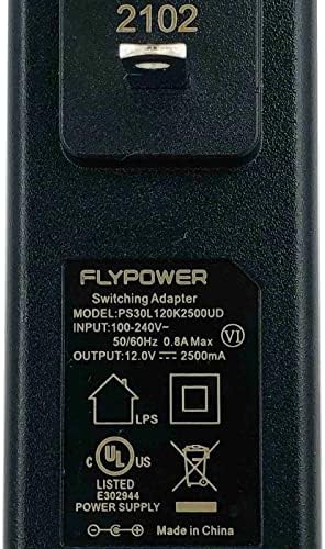 Flypower PS30L120K2500UD 12V 2500 MA מתאם AC מתאם 5.5x2.5 ממ
